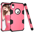 Pikkukuva 1 / 11: Stilsäkert Skyddsskal "Rugged Robot" för iPhone XR Rosa/Svart Rosa/Svart