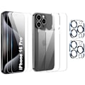 Miniatyrbild 4 av 11: 3-in-1 iPhone 16 pro Fram- & Baksida + Kameralinsskydd Transparent