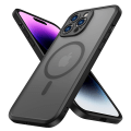 Miniatyrbilde 2 av 11: iPhone 15 Pro Max - Kraftfullt Magnetiskt Fodral med Matt Hudkänsla Black