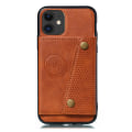 Miniatyrbillede 6 af 11: iPhone 12 - Praktisk stilfuldt cover med kortholder Ljusbrun