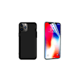 Pikkukuva 2 / 11: iPhone 12 Pro Max - Mattbehandlat Silikonskal & Mjukt Skärmskydd Svart