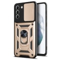 Miniatyrbild 1 av 11: Samsung Galaxy S23 Plus - Stilrent Skyddsskal (Ringhållare) Guld
