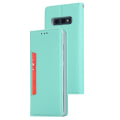 Pikkukuva 1 / 11: Samsung Galaxy S10E - Praktiskt Floveme Plånboksfodral Grön