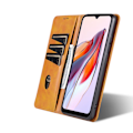 Pikkukuva 11 / 11: Lyxigt läderfodral för Redmi 12C Khaki Brun