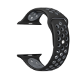 Miniatyrbilde 2 av 11: Apple Watch 38mm - NORTH EDGE Praktiska Silikonarmband Svart/Blå M