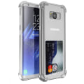 Pikkukuva 2 / 10: Praktiskt Skal med Korthållare - Samsung Galaxy S8 Transparent/Genomskinlig