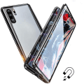 Miniatyrbilde 7 av 11: Huawei P30 Pro - Härdat Glas Dubbelt Magnetiskt Skal Blå