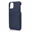 iPhone 15 Pro - Slimmat PU-läderfodral med 2-kortfack Marinblå