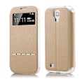 Miniatyrbillede 4 af 9: Smartfodral med fönster och svarsfunktion till Galaxy S4 MINI Guld