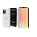 Miniatyrbild 1 av 11: iPhone 13 Pro - 1 Set Stötdämpande Silikonskal med Skärmskydd Transparent