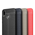 Pikkukuva 3 / 11: Skyddande Silikonskal (Litchi) till Huawei P20 Lite Röd