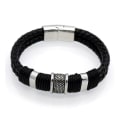 Miniatyrbillede 5 af 11: Stilsäkert Armband i Flätat PU-Läder Guld 21CM