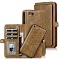 Miniatyrbillede 1 af 11: iPhone 7 - Robust Dubbelfunktions Plånboksfodral Brun