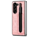 Pikkukuva 1 / 11: Läderfodral med pennhållare för Samsung Galaxy Z Fold 5 Pink gold