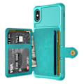 Miniatyrbillede 6 af 11: iPhone XS Max - Skyddande Skal med Kortfack Brun Brun