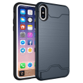 Pikkukuva 9 / 11: iPhone XS MAX - Stilrent Skyddande Skal med Kortfack Grön