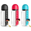 Miniatyrbillede 2 af 11: 2-i-1 600ml Vattenflaska med 7-facks Medicinbox Rosa