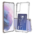 Pikkukuva 8 / 11: Samsung Galaxy S21 1 Set Skal med Korthållare & Mjukt Skärmskydd Transparent