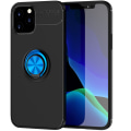 Pikkukuva 6 / 9: iPhone 13 Pro Max - Skyddande Stilrent Skal med Ringhållare Svart/Röd