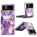 Miniatyrbilde 6 av 7: Samsung Galaxy Z Flip 4 - Elegant Marmor Beskyttelsesdeksel Blå