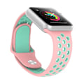 Miniatyrbild 6 av 11: Apple Watch 38mm - Silikonarmband från ROYBEN Hög Kvalité Marinblå/Vit L