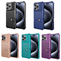 Pikkukuva 11 / 11: Elegant Skyddande Skal med Kortfack för iPhone 16 Pro Grön