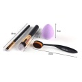 Miniatyrbillede 5 af 5: Borstset med 1 beautyblender samt 3 borstar Svart