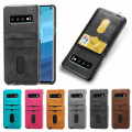 Miniatyrbilde 3 av 11: Samsung Galaxy S10 - Stilrent Skal med Korthållare från Leman Ljusbrun