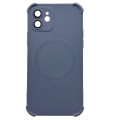 Miniatyrbild 6 av 11: iPhone 12 -  Silikonskal med Magnetiskt Stötskydd Mörkblå