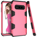 Pikkukuva 1 / 11: Samsung S10 Plus - Eksklusiivinen ja suojaava kuori \"Rugged Robot\" Rosa/Svart