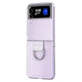 Miniatyrbilde 2 av 5: Samsung Galaxy Z Flip 3 - Praktiskt Tunt Skal med Ringhållare Genomskinlig