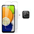 Miniatyrbild 4 av 11: 3-PACK Galaxy A03 4G Skärmskydd + Kameralinsskydd HD 0,3mm Transparent