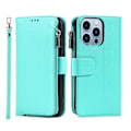 Miniatyrbillede 3 af 11: iPhone15ProMax - Fodral med Dragkedja, Flip-Fodral med Axelrem Brun