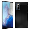 Pikkukuva 11 / 11: Stilsäkert Litchi-Läder Design Skal - Samsung Galaxy S20 Plus Mörkblå