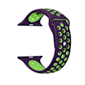 Pikkukuva 1 / 11: Apple Watch 4 - 40mm - HUTECH Stilrena Silikonarmband Lila/Grön L