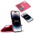 Pikkukuva 9 / 11: iPhone 15 Plus - Plånboksfodral i PU-läder med 3-kortfack Lila