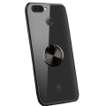 Miniatyrbilde 1 av 11: Huawei P Smart 2018 - Effektfullt Silikonskal med Ringhållare Svart