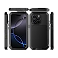 Pikkukuva 4 / 11: iPhone 16 Pro Max - Skyddande HEAVY DUTY Aluminium Skal Silver