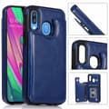 Samsung Galaxy A40 - Stilsäkert Skyddsskal med Kortfack NKOBEE Mörkblå