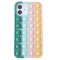 iPhone 12 - Skyddande Fidget Pop It Silikonskal Grön-Rosa-Gul