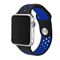 Miniatyrbild 1 av 11: Apple Watch 38mm - Stilrena Silikonarmband från NORTH EDGE Svart/Blå L