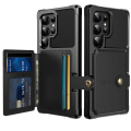 Miniatyrbilde 9 av 11: Elegant Plånboksfodral Läder med Fäste för Samsung Galaxy S24 Ultra Marinblå