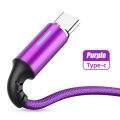Miniatyrbilde 2 av 10: Type-C Snabbladdnings Kabel Svart 2M