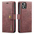 Miniatyrbilde 9 av 11: iPhone 13 Mini Case - Stilrent Plånboksfodral med Retro Läderlook Grå