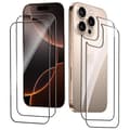 3-Pack Skyddspaket iPhone 16 Pro Skärmskydd Fram & Bak Transparent