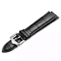 Miniatyrbild 4 av 9: Stilrent Klockarmband i Läder (Krokodilmönstrat) Svart/Guld 20mm