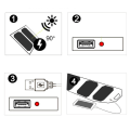 Miniatyrbilde 9 av 11: Praktiskt Solcell Överlevnads Powerbank Laddare 6 Paneler