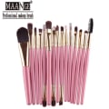 Miniatyrbillede 2 af 11: Premium 15in1 Sminkborstet från MAANGE ROSA/SVART ROSA/SVART