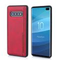 Miniatyrbillede 1 af 11: Samsung Galaxy S10 - Professionellt Pu-L�der Skal Röd Röd