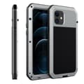 iPhone 12 - Skyddande HEAVY DUTY Aluminium Skal Silver